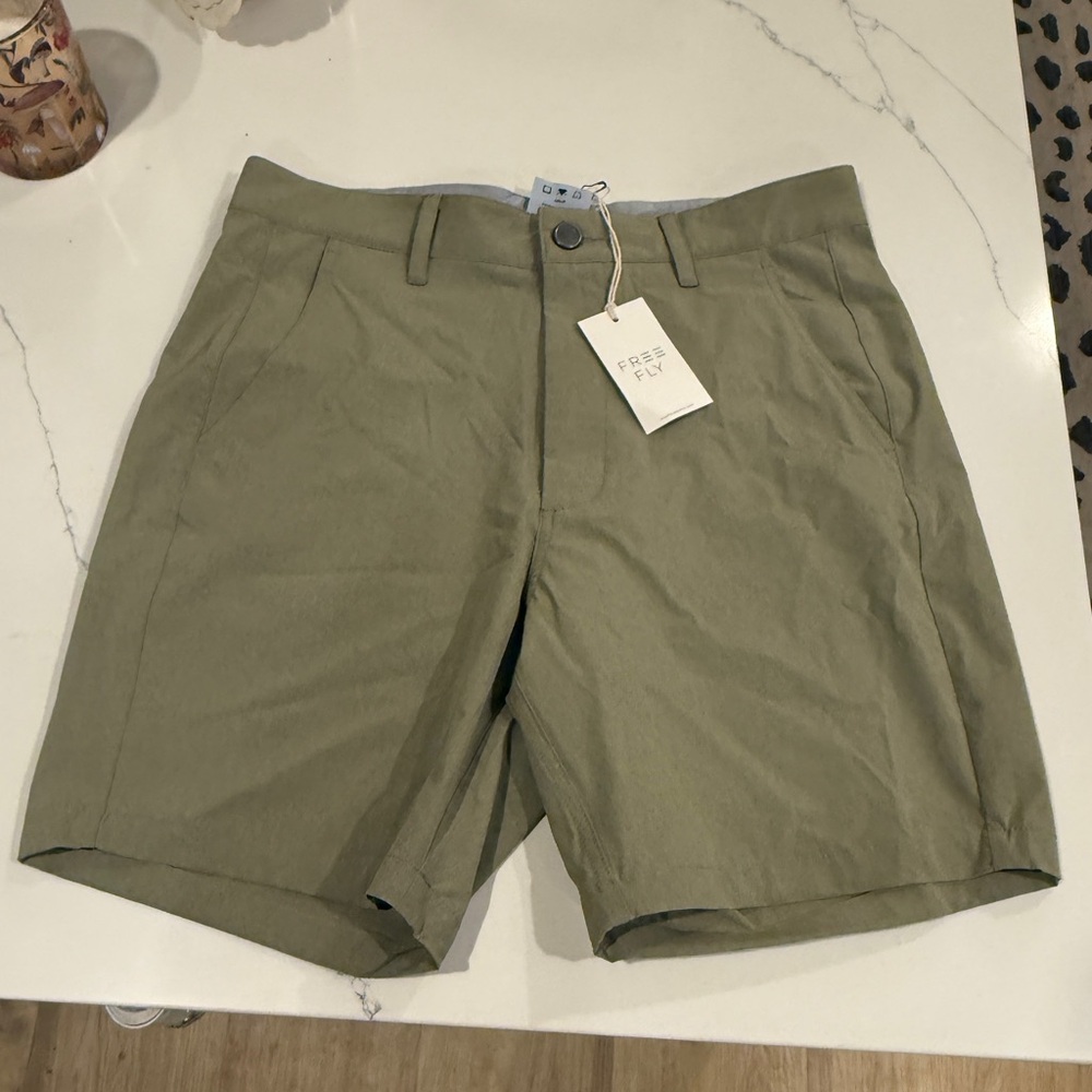 Free Fly Apparel Men's Olive Hybrid Shorts